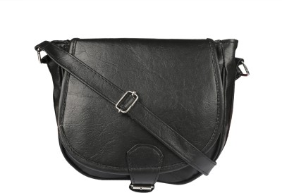 

Marie Girls Casual Black PU Sling Bag