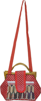 

Ratash.com Women Casual Red Jute Sling Bag