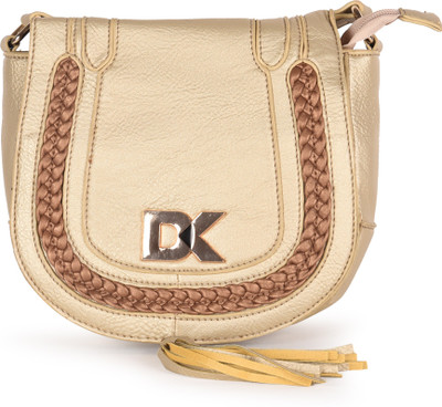 

Diana Korr Women Casual Gold PU Sling Bag