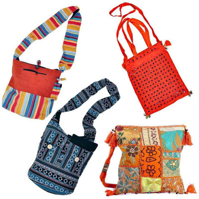 

Great Art Women Casual Multicolor Cotton Sling Bag