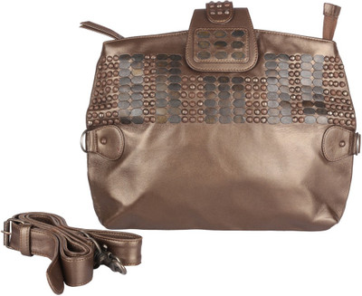 

JL Collections Women Casual Grey Genuine Leather Sling Bag