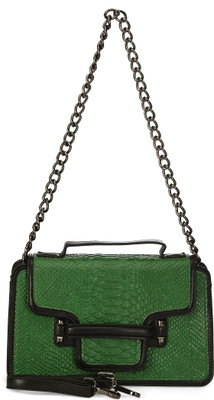 

Amperstyle Women Casual Green PU Sling Bag
