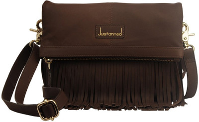 

Justanned Women Casual Brown Genuine Leather Sling Bag