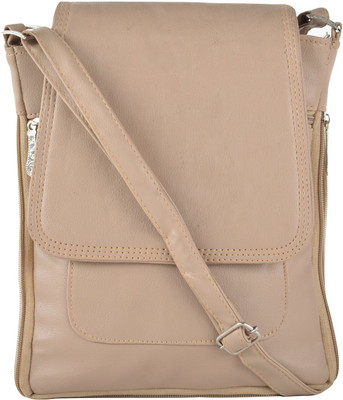 

SWARIO Women Casual Beige PU Sling Bag