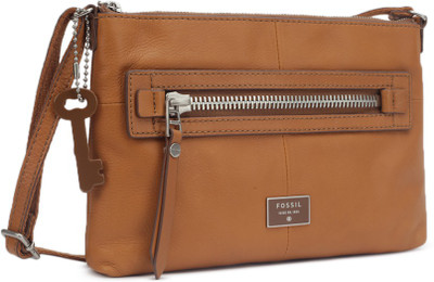 Fossil Women Casual Tan Sling Bag