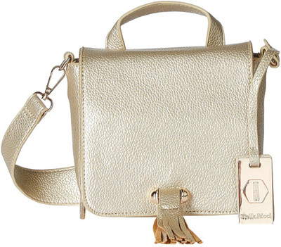

Stella Ricci Women Casual Gold PU Sling Bag