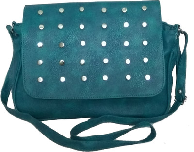 

Craveforit Girls Casual Green PU Sling Bag