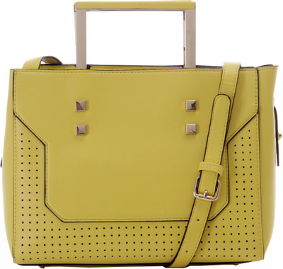 GLAM DIVA Women Formal Yellow PU Hand-held Bag