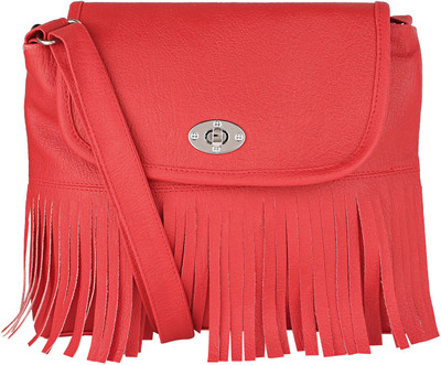 

Ritupal Collection Women Casual Red PU Sling Bag