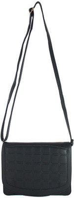 

Heels & Handles Women Black Leatherette Sling Bag