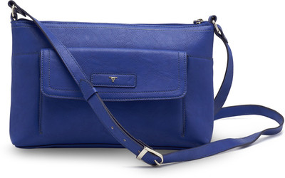 

Bulchee Women Casual Blue Leatherette Sling Bag