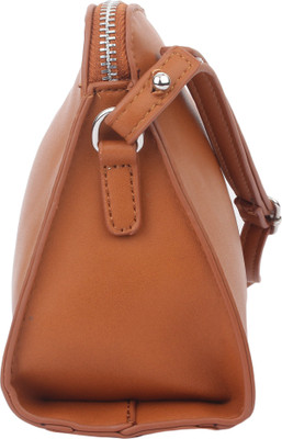 

London Design Girls Casual Brown Leatherette Sling Bag