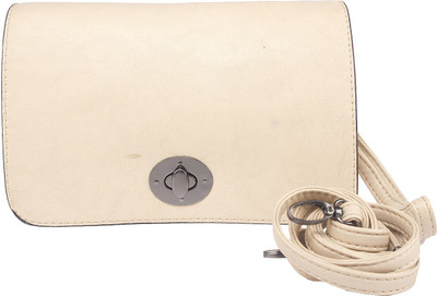 

Feliza Girls Casual White Leatherette Sling Bag
