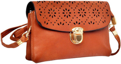 

Hawai Women Casual Brown PU Sling Bag