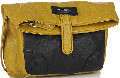 

Peperone Women Casual Yellow PU Sling Bag