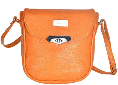 

Hawai Women Formal Orange PU Sling Bag