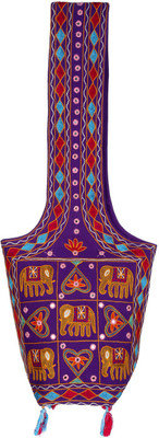 

Rajrang Women Casual Purple, Brown, Red Cotton Sling Bag, Brown;purple;red