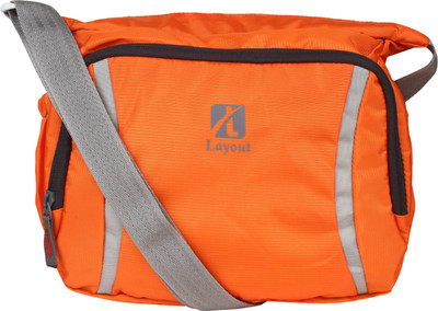 

Layout Men Casual Orange Polyester Sling Bag