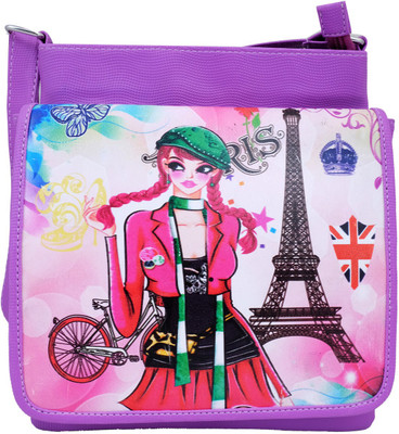 

Super Drool Women Casual Purple PU Sling Bag