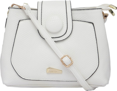 

Esbeda Women Casual White Leatherette Sling Bag