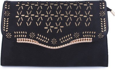 

Kleio Women Evening/Party Black Leatherette Sling Bag