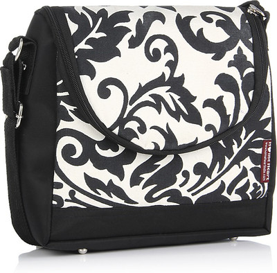 black and white sling bag