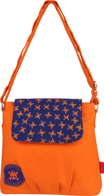 

Imagica Women Casual Orange Canvas Sling Bag