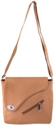 

Pink Fever Women Casual Beige Leatherette Sling Bag