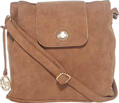 

Lino Perros Women Casual Brown Leatherette Sling Bag