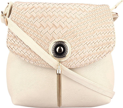 

lavu&me Women Casual Beige Polyester Sling Bag