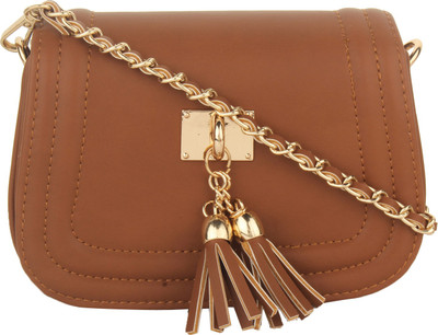 

Alvaro Castagnino Women Casual Brown PU Sling Bag