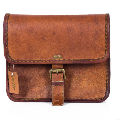 

Goatter Boys & Girls Brown Genuine Leather Sling Bag