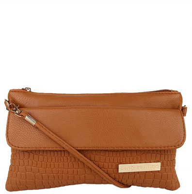 

Lino Perros Women Brown Leatherette Sling Bag