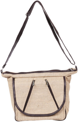 

Benicia Women Casual Beige Jute Sling Bag