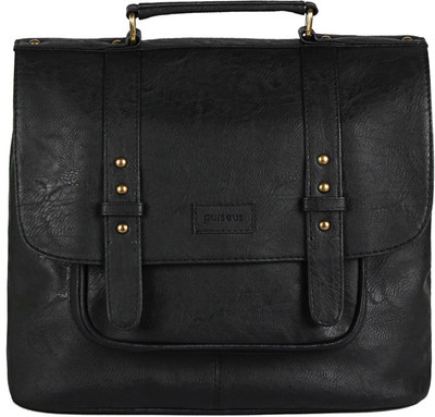 

Purseus Women Casual Black PU Sling Bag