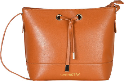 

Chemistry Women Casual Tan PU Sling Bag