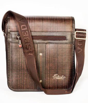 

Esbeda Men Formal Brown PU Sling Bag