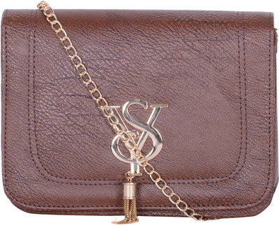 

Nxt Gen Girls Evening/Party Brown PU Sling Bag