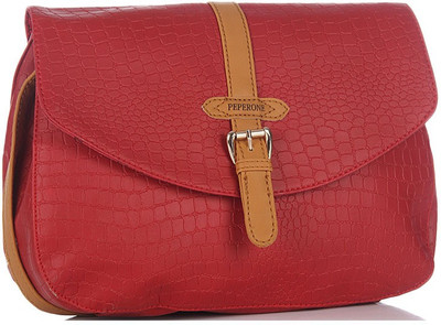 

Peperone Women Casual Red PU Sling Bag