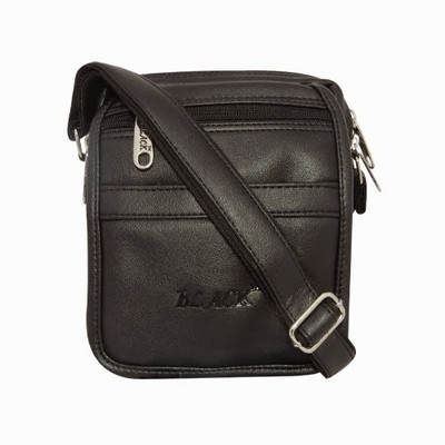 

Chimera Leather Men & Women Casual Black Leatherette Sling Bag