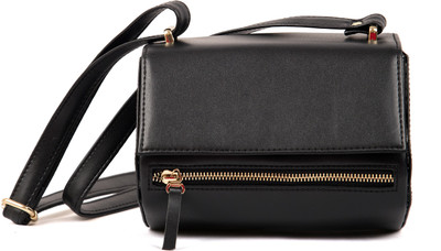 

Bagstopia Women Black PU Sling Bag