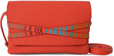 

Baggit Women Casual Orange Rexine Sling Bag