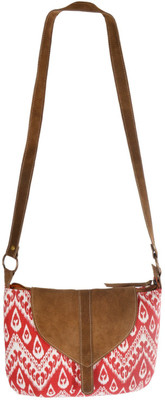 

Mankha Women Evening/Party Red Canvas Sling Bag