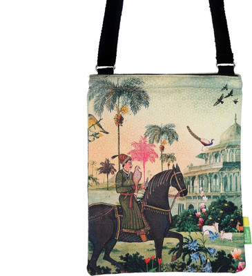 

Eco Corner Women Casual Green Cotton Sling Bag