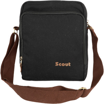 

Scout Men Casual Black Canvas Sling Bag