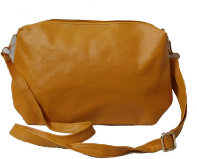

Craveforit Girls Casual Yellow, Gold PU Sling Bag, Gold;yellow