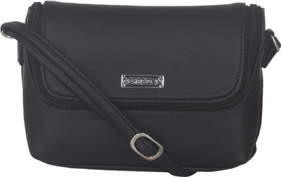 Esbeda Women Casual Black Leatherette Sling Bag