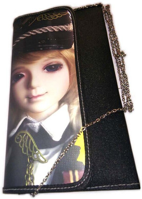 

OBEROI Girls Evening/Party Black Leatherette Sling Bag