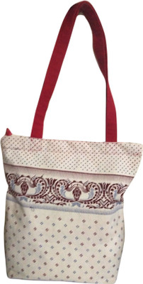 

Fly Angels Women Casual White Canvas Tote