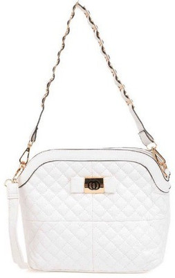 

Home Union Women Casual White PU Sling Bag